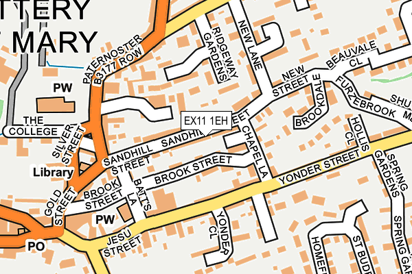 EX11 1EH map - OS OpenMap – Local (Ordnance Survey)