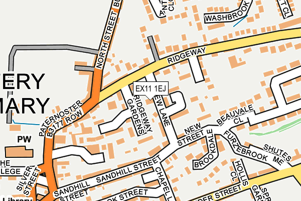 EX11 1EJ map - OS OpenMap – Local (Ordnance Survey)