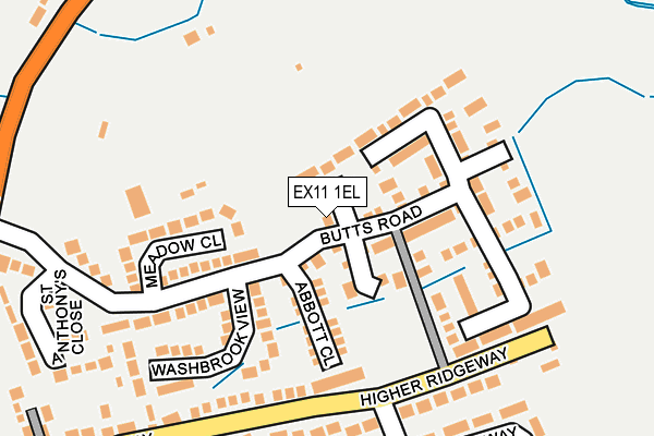 EX11 1EL map - OS OpenMap – Local (Ordnance Survey)