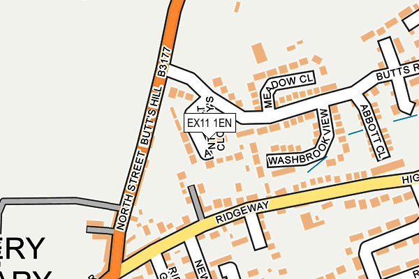 EX11 1EN map - OS OpenMap – Local (Ordnance Survey)