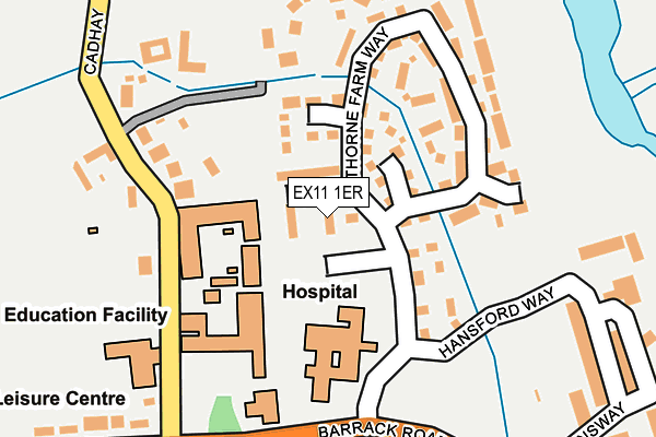 EX11 1ER map - OS OpenMap – Local (Ordnance Survey)