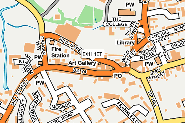EX11 1ET map - OS OpenMap – Local (Ordnance Survey)