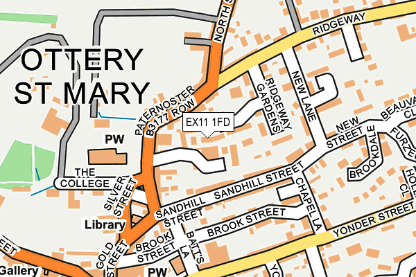 EX11 1FD map - OS OpenMap – Local (Ordnance Survey)