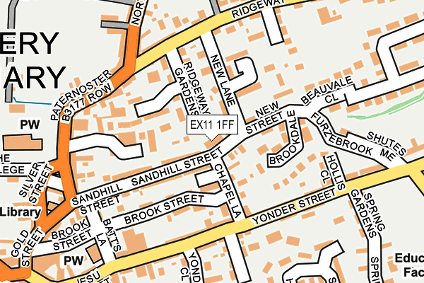 EX11 1FF map - OS OpenMap – Local (Ordnance Survey)