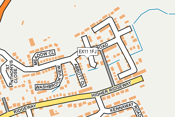 EX11 1FJ map - OS OpenMap – Local (Ordnance Survey)