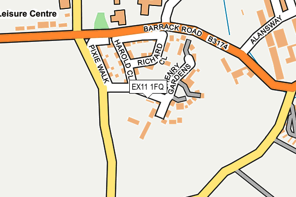 EX11 1FQ map - OS OpenMap – Local (Ordnance Survey)