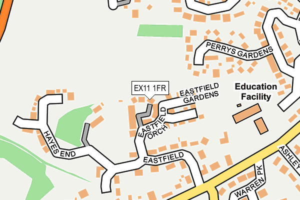 EX11 1FR map - OS OpenMap – Local (Ordnance Survey)