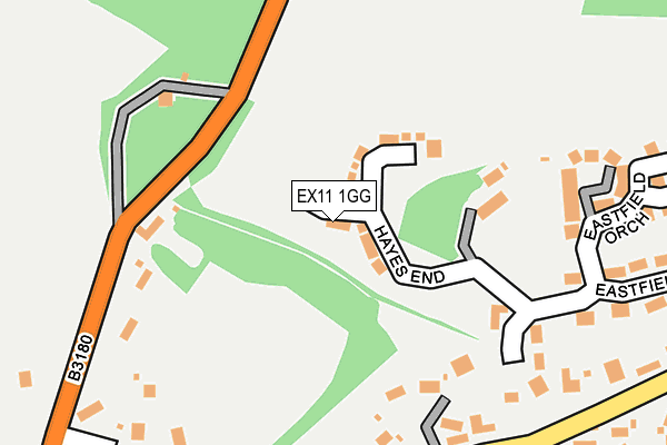 EX11 1GG map - OS OpenMap – Local (Ordnance Survey)