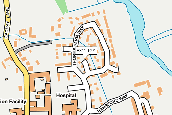 EX11 1GY map - OS OpenMap – Local (Ordnance Survey)