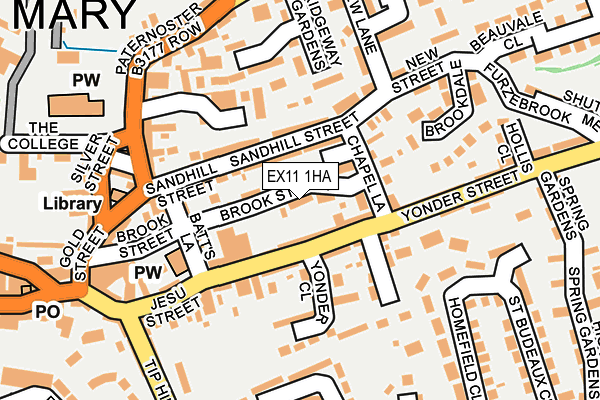 EX11 1HA map - OS OpenMap – Local (Ordnance Survey)