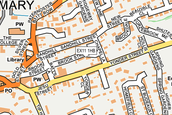 EX11 1HB map - OS OpenMap – Local (Ordnance Survey)