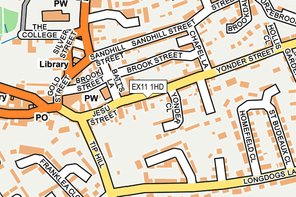 EX11 1HD map - OS OpenMap – Local (Ordnance Survey)