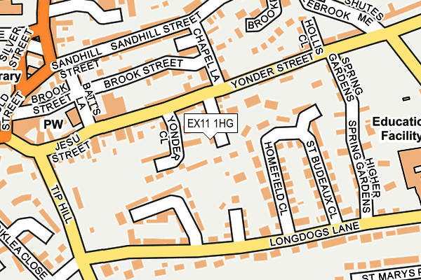 EX11 1HG map - OS OpenMap – Local (Ordnance Survey)