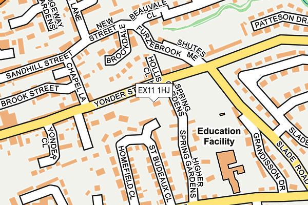 EX11 1HJ map - OS OpenMap – Local (Ordnance Survey)