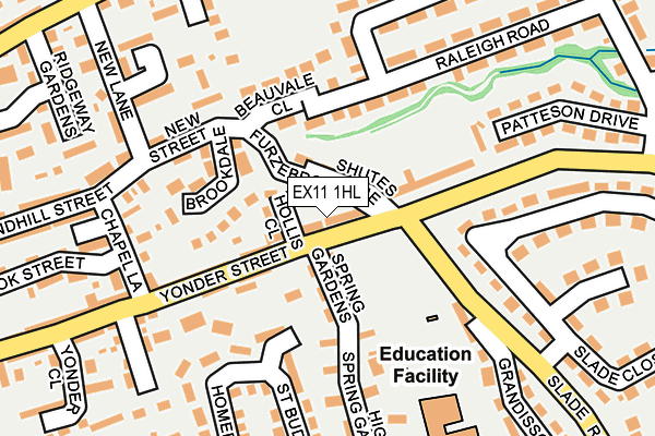 EX11 1HL map - OS OpenMap – Local (Ordnance Survey)