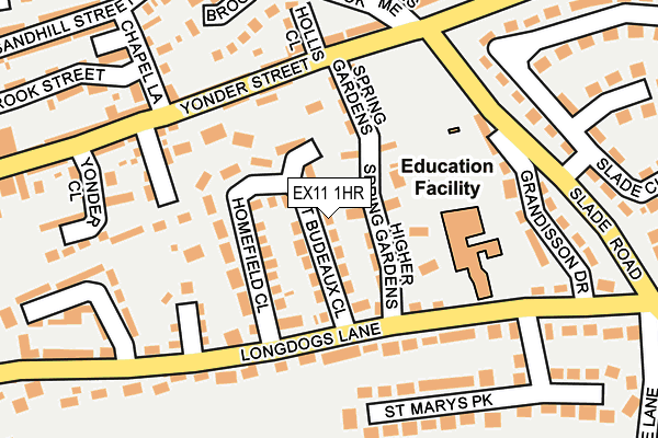 EX11 1HR map - OS OpenMap – Local (Ordnance Survey)