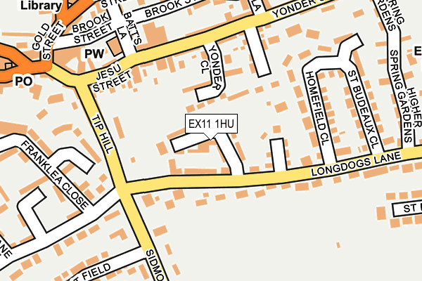 EX11 1HU map - OS OpenMap – Local (Ordnance Survey)