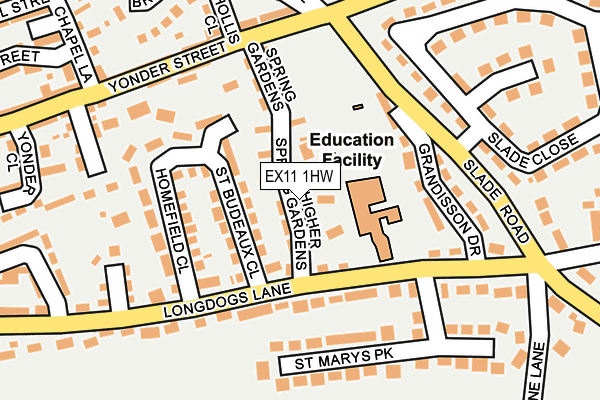 EX11 1HW map - OS OpenMap – Local (Ordnance Survey)