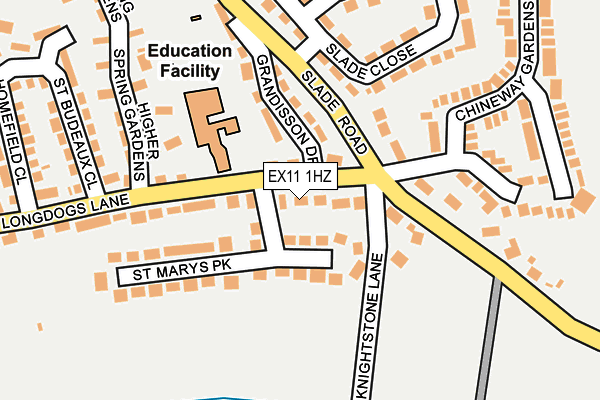 EX11 1HZ map - OS OpenMap – Local (Ordnance Survey)