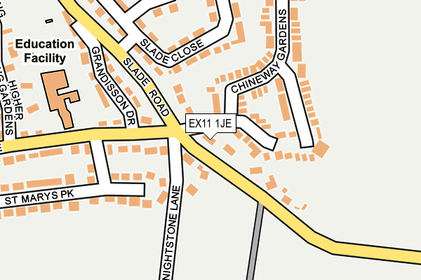 EX11 1JE map - OS OpenMap – Local (Ordnance Survey)