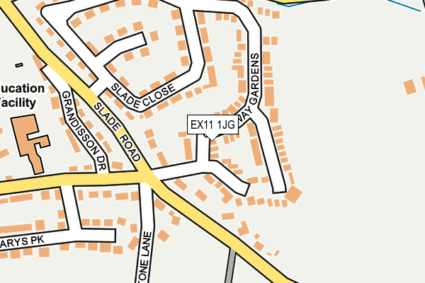 EX11 1JG map - OS OpenMap – Local (Ordnance Survey)