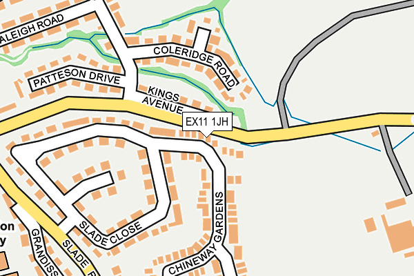 EX11 1JH map - OS OpenMap – Local (Ordnance Survey)