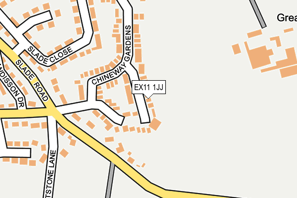 EX11 1JJ map - OS OpenMap – Local (Ordnance Survey)