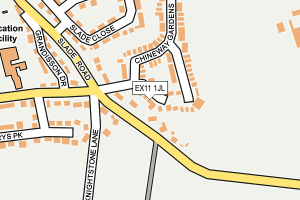 EX11 1JL map - OS OpenMap – Local (Ordnance Survey)