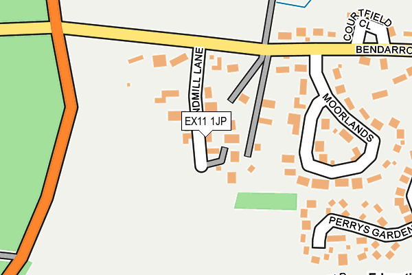 EX11 1JP map - OS OpenMap – Local (Ordnance Survey)