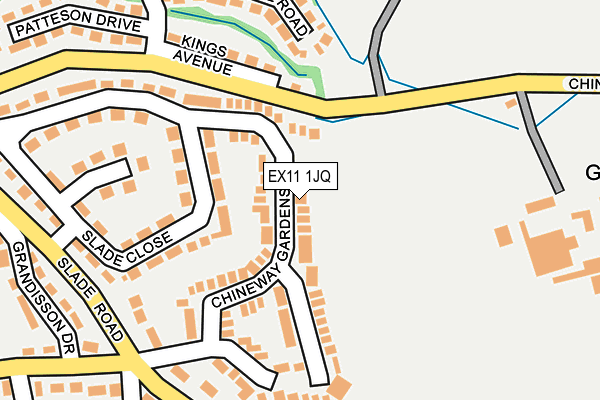 EX11 1JQ map - OS OpenMap – Local (Ordnance Survey)