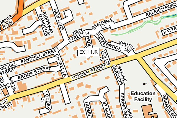 EX11 1JR map - OS OpenMap – Local (Ordnance Survey)