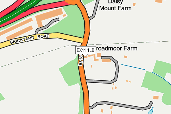 EX11 1LB map - OS OpenMap – Local (Ordnance Survey)