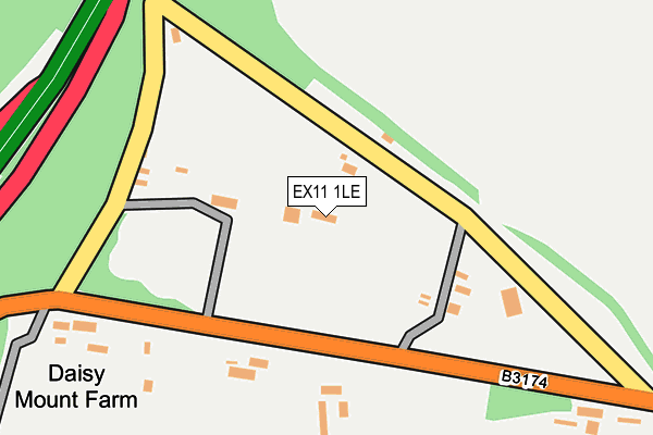 EX11 1LE map - OS OpenMap – Local (Ordnance Survey)