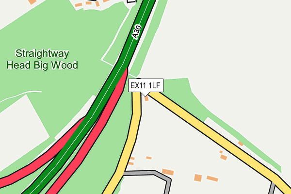 EX11 1LF map - OS OpenMap – Local (Ordnance Survey)