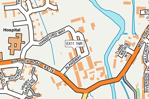 EX11 1NR map - OS OpenMap – Local (Ordnance Survey)
