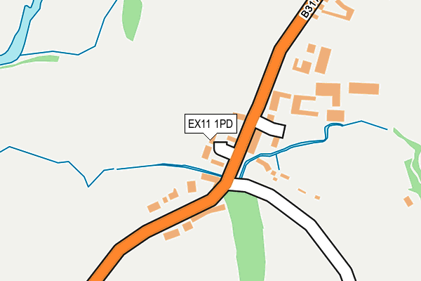 EX11 1PD map - OS OpenMap – Local (Ordnance Survey)