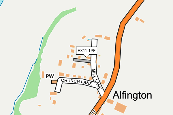 EX11 1PF map - OS OpenMap – Local (Ordnance Survey)