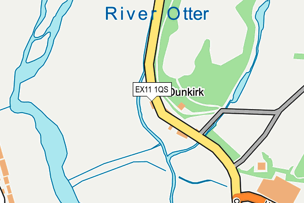EX11 1QS map - OS OpenMap – Local (Ordnance Survey)