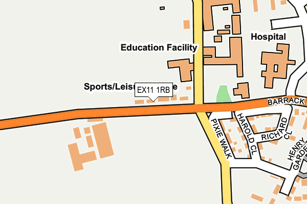 EX11 1RB map - OS OpenMap – Local (Ordnance Survey)