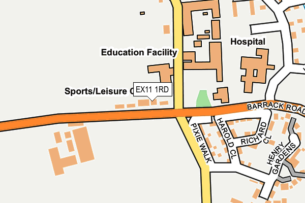 EX11 1RD map - OS OpenMap – Local (Ordnance Survey)