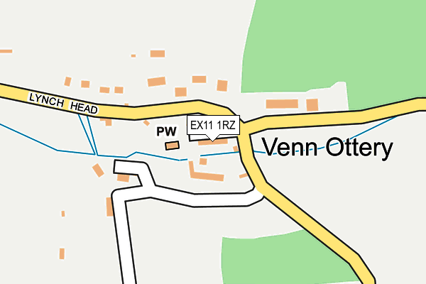 EX11 1RZ map - OS OpenMap – Local (Ordnance Survey)