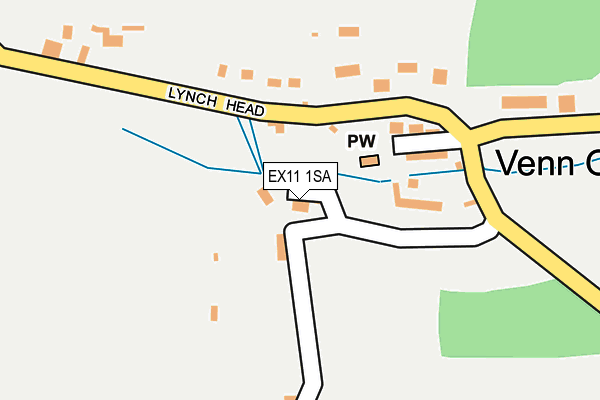 EX11 1SA map - OS OpenMap – Local (Ordnance Survey)