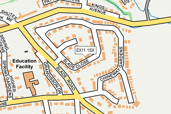 EX11 1SX map - OS OpenMap – Local (Ordnance Survey)