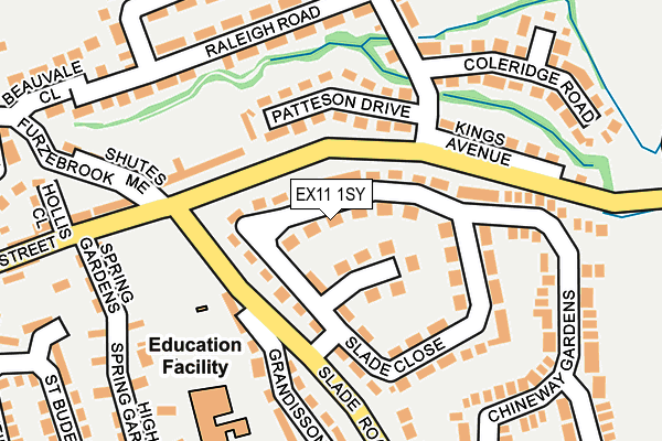 EX11 1SY map - OS OpenMap – Local (Ordnance Survey)