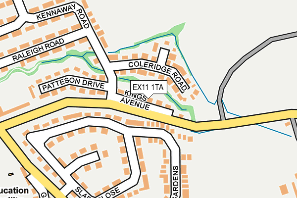 EX11 1TA map - OS OpenMap – Local (Ordnance Survey)