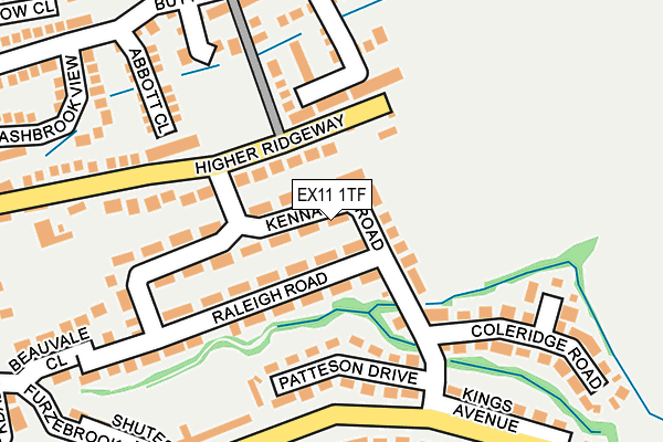 EX11 1TF map - OS OpenMap – Local (Ordnance Survey)