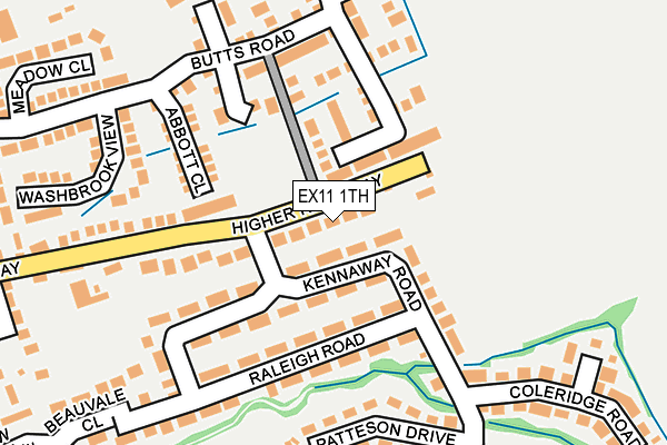 EX11 1TH map - OS OpenMap – Local (Ordnance Survey)