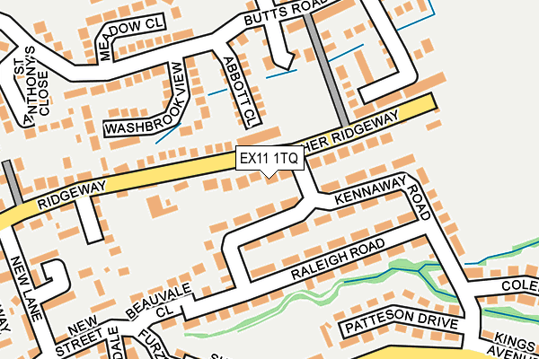 EX11 1TQ map - OS OpenMap – Local (Ordnance Survey)