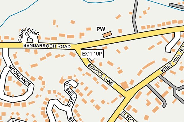 EX11 1UP map - OS OpenMap – Local (Ordnance Survey)