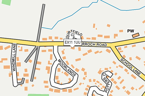 EX11 1UU map - OS OpenMap – Local (Ordnance Survey)